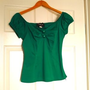 Retro Cap Sleeves Top